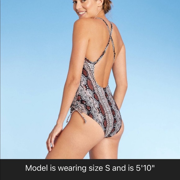KONA SOL snake print one piece bathing suit - Picture 2 of 8